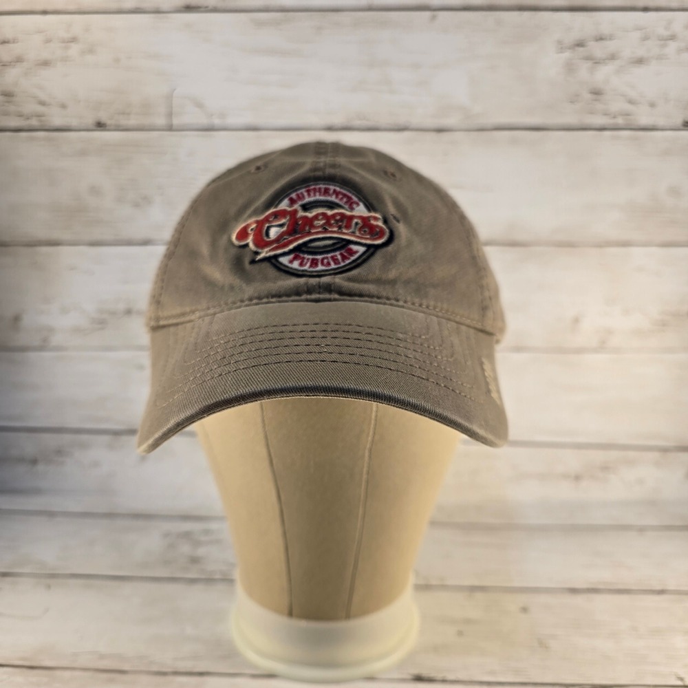 Cheers Boston Baseball‎ Cap Hat Mens Brown Khaki Pub Gear Adjustable Dad Hat